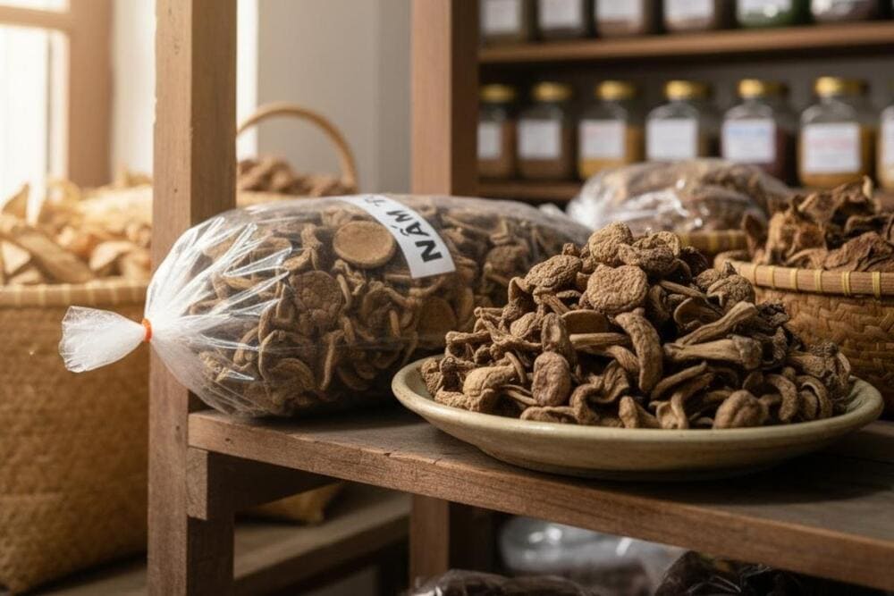 Nấm tr&agrave;m kh&ocirc;